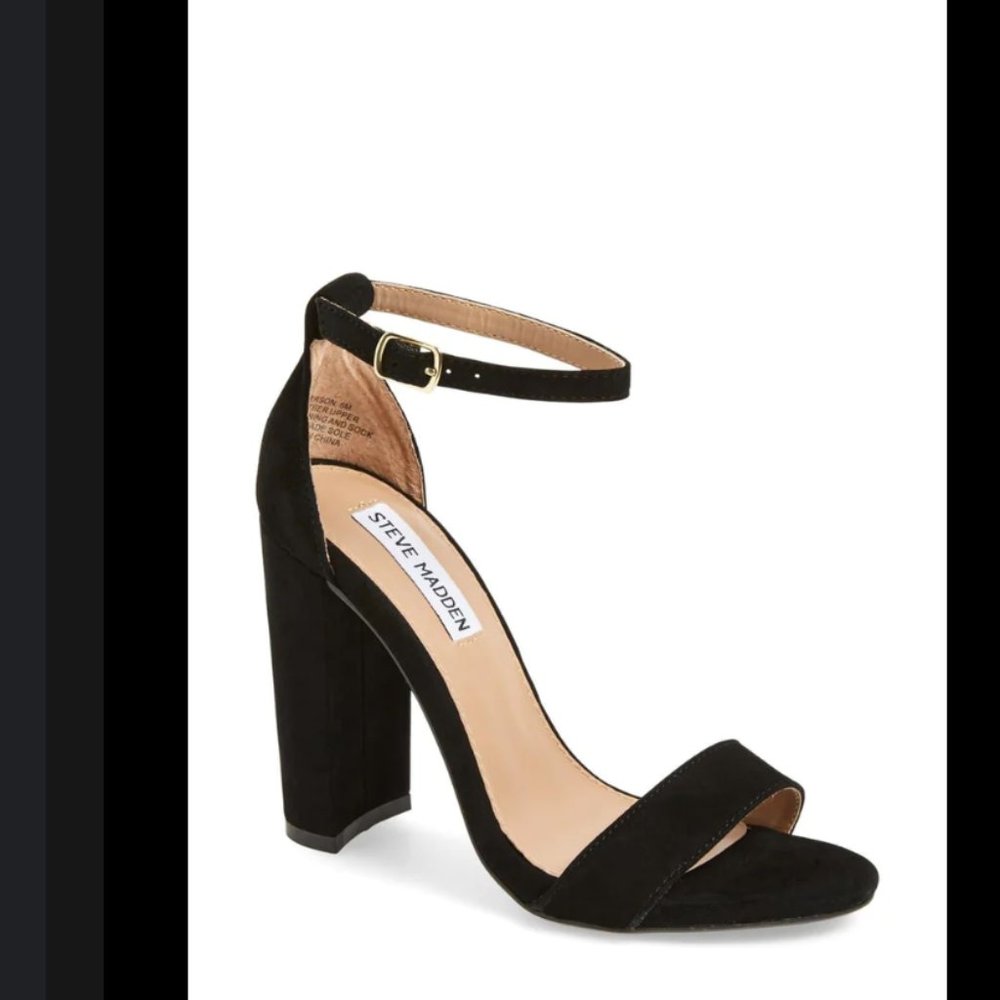 steve madden CARRSON BLACK SUEDE 7.5
